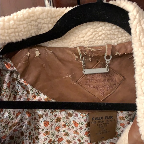 Faux leather airline jacket - brown size M - Picture 4 of 4